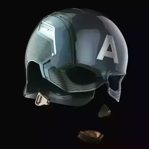 Captain America Helmet 3D Model Ready to Print 3D print model