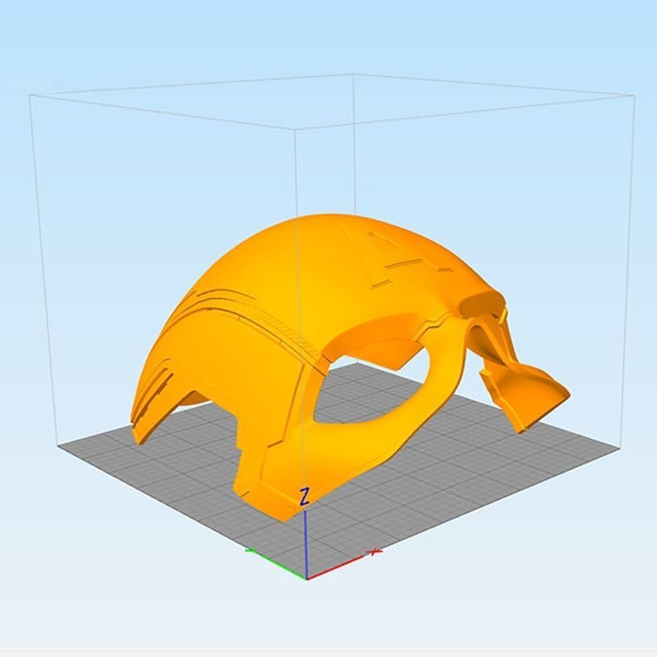 Captain America Helmet 3D Model Ready to Print 3D print model_4