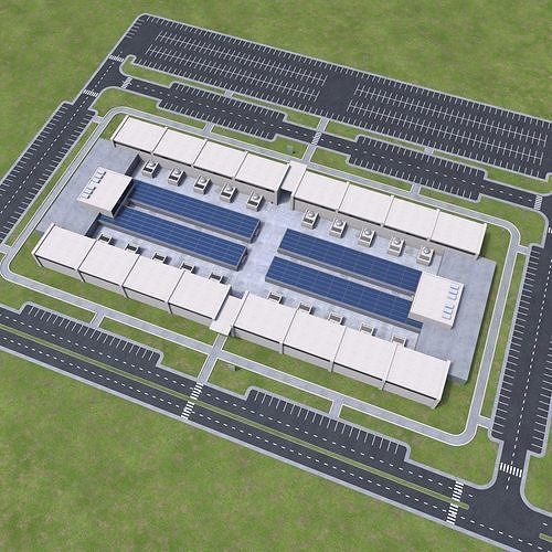 Data Center Building  3D model