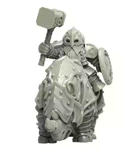 Heresylab GH002 - Dwarf King Mounted Guard 1