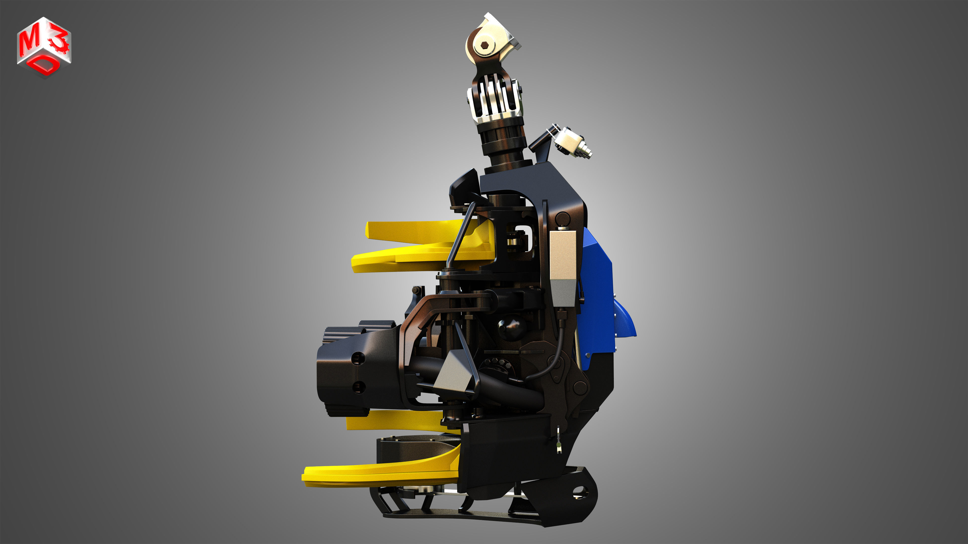 H21D Forestry Harvester Head  3D model_4