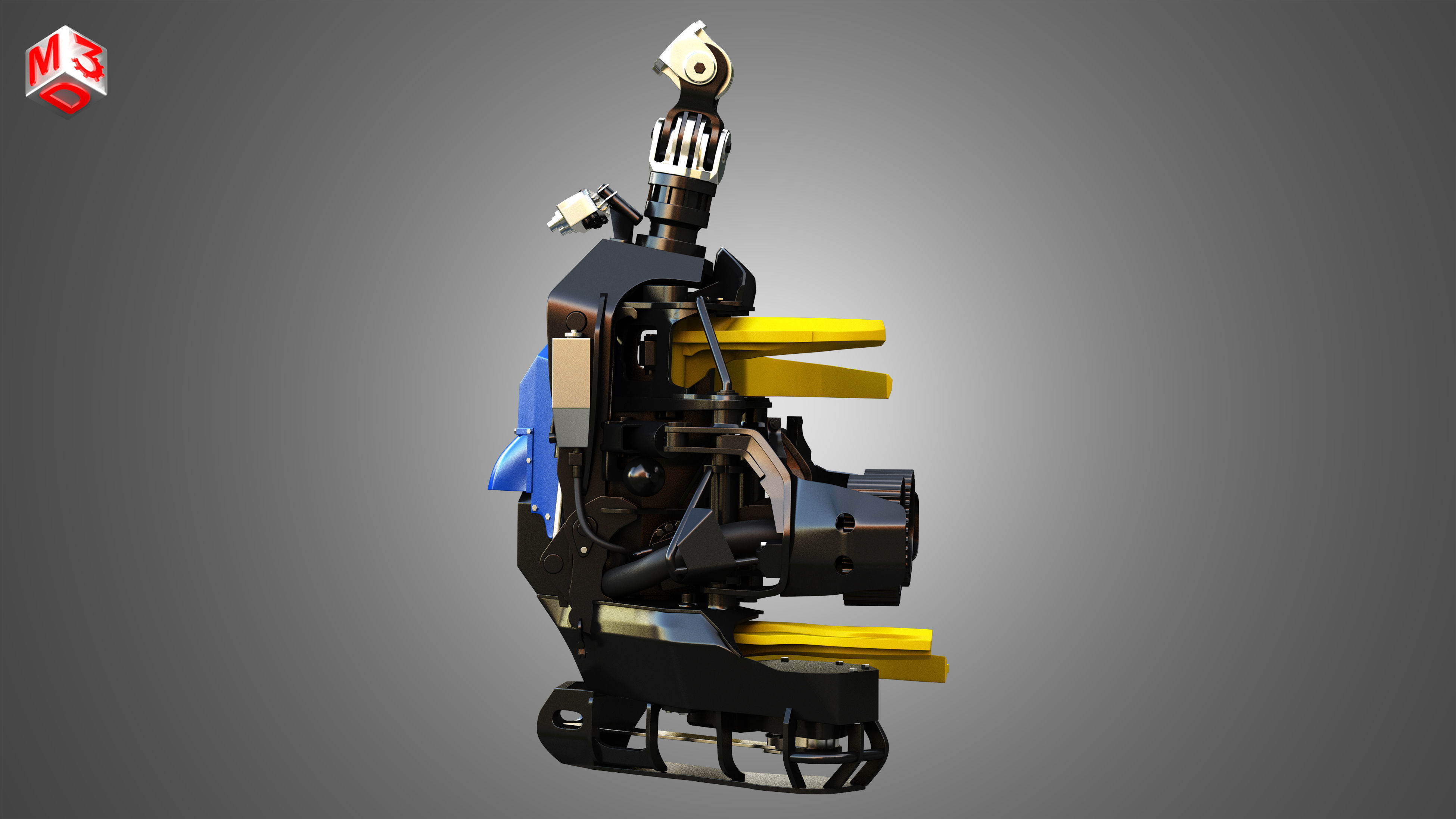 H21D Forestry Harvester Head  3D model_5