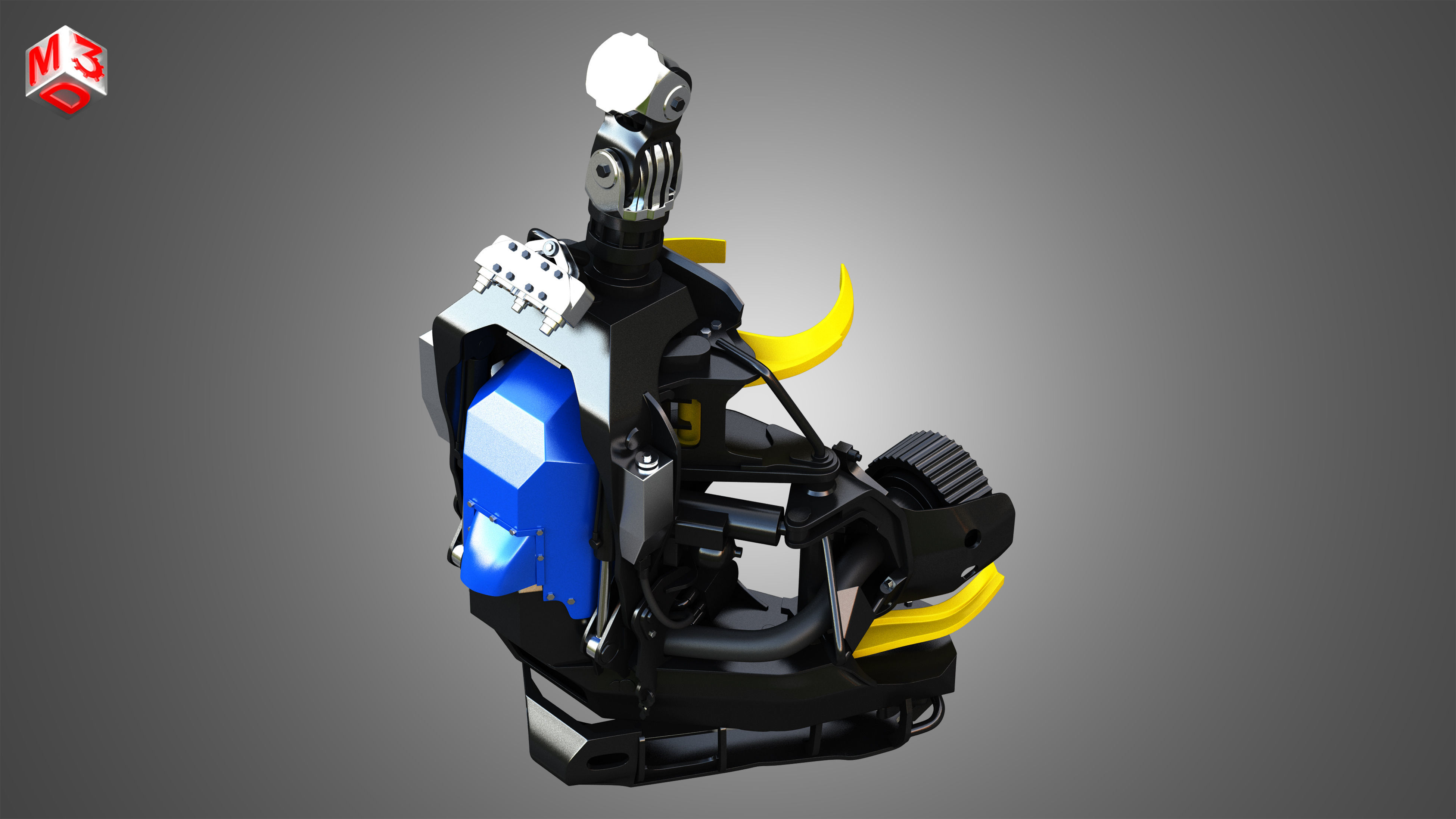 H21D Forestry Harvester Head  3D model_7