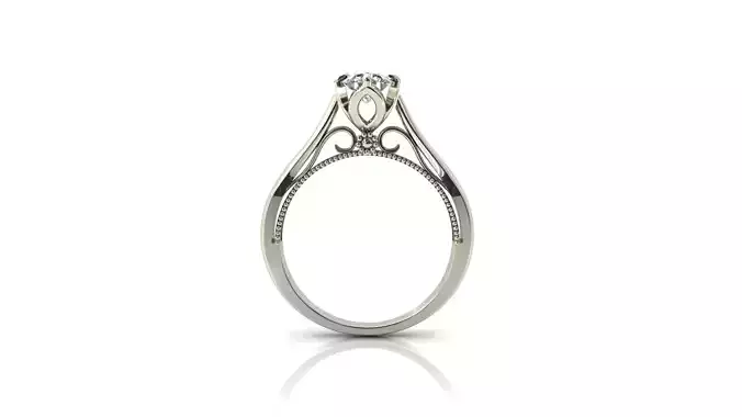 Solitaire Ring head flower 