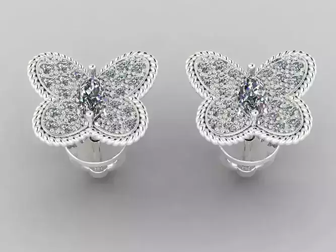 earrings butterfly with hole in middle