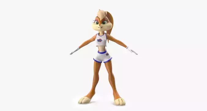 Lola Bunny Rigged 3D model