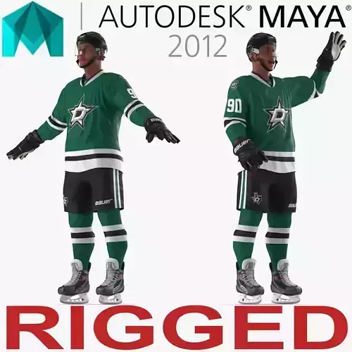 Hockey Player Stars Rigged for Maya
