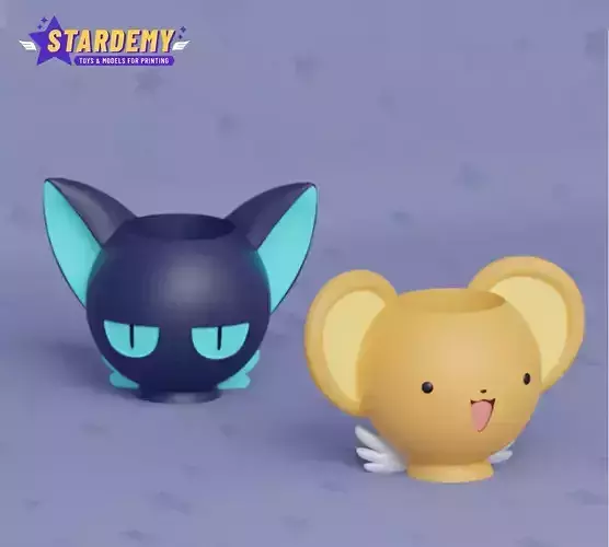 KERO AND SPINEL SUN SAKURA CARD CAPTOR PLANTER PEN HOLDER 3D print model
