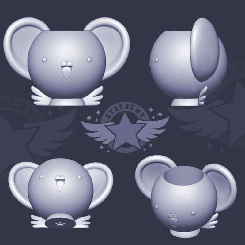 KERO AND SPINEL SUN SAKURA CARD CAPTOR PLANTER PEN HOLDER 3D print model_2