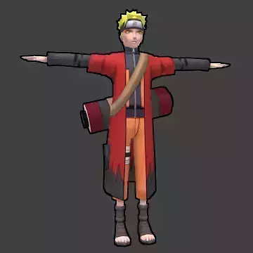 Naruto-sage mode 3D model