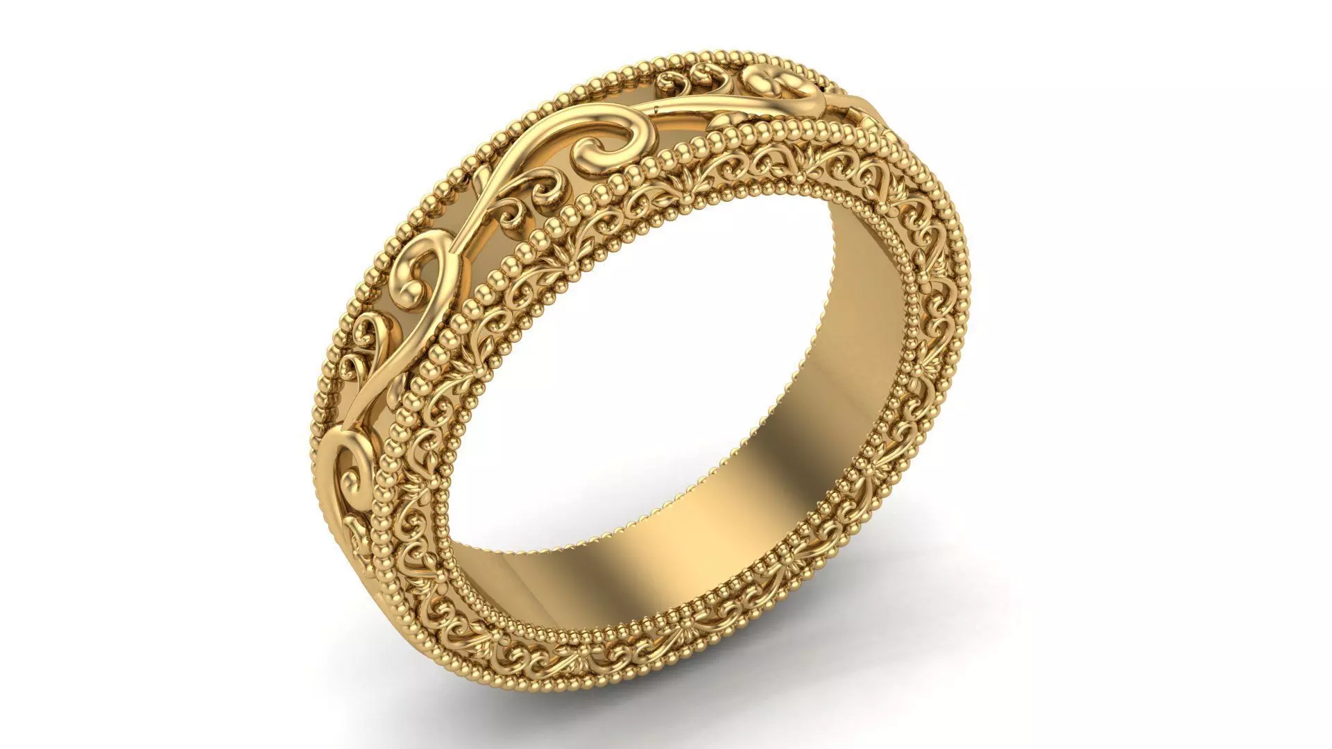 Antique dainty ring 3d print model 3D print model_0