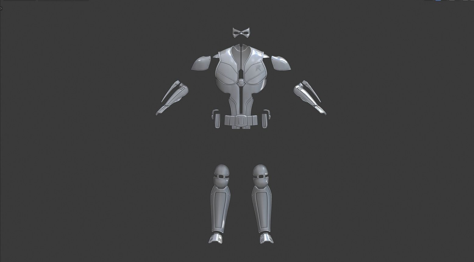Robin Arkham Knight full armor set 3d printing file 3D print model_2