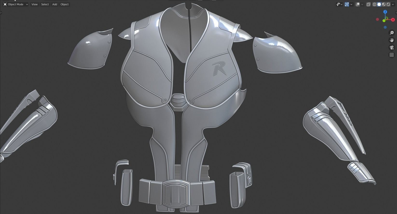 Robin Arkham Knight full armor set 3d printing file 3D print model_4