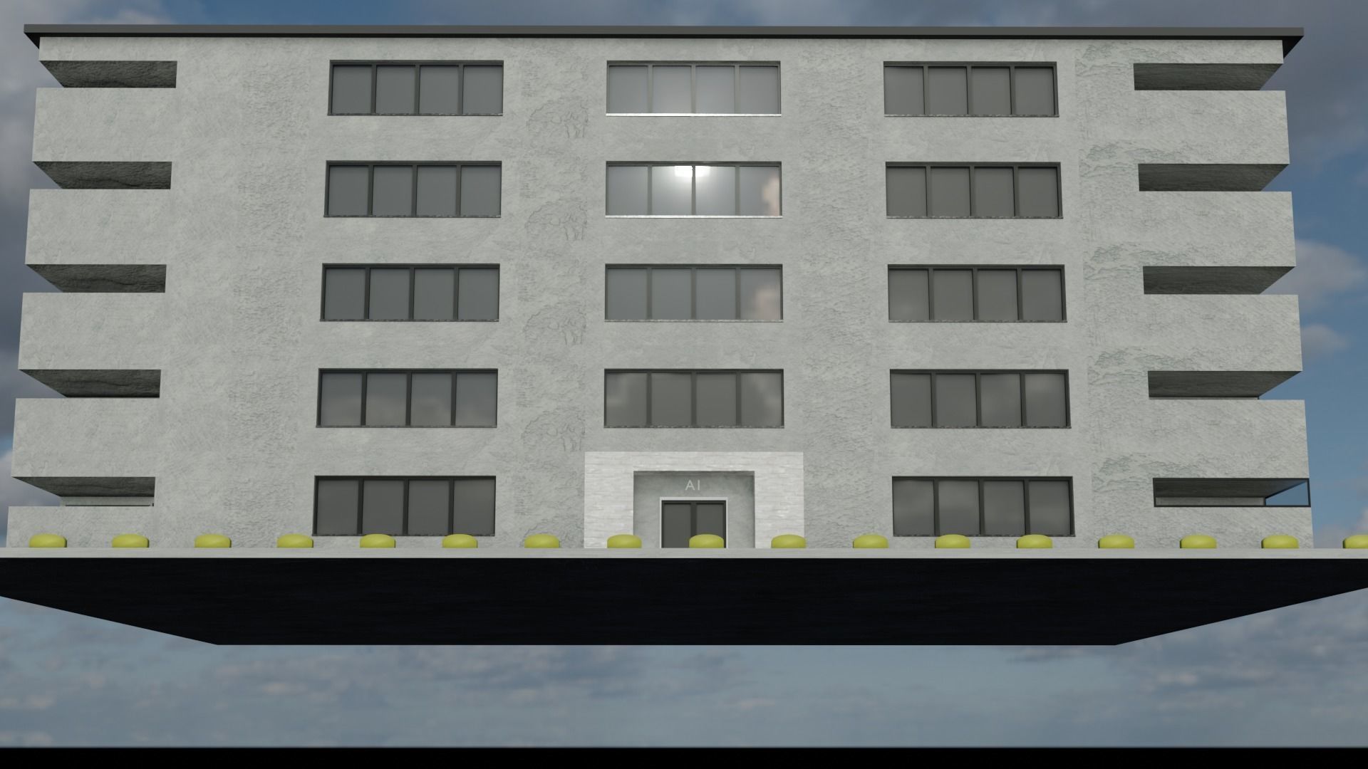 Free Blender Building Free 3D model_3