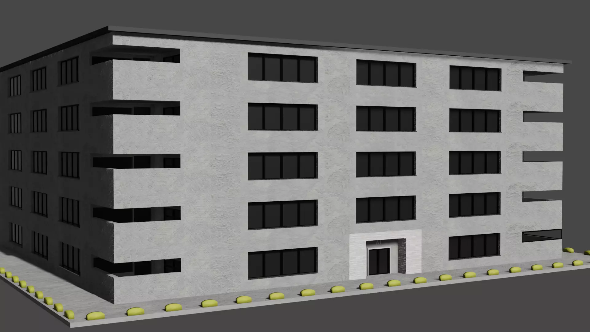 Free Blender Building Free 3D model_0