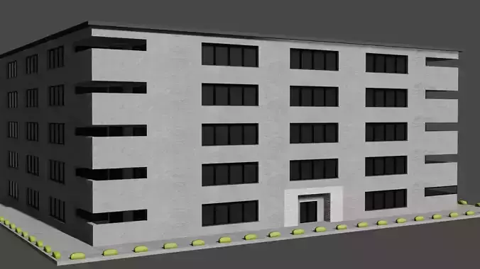 Free Blender Building Free 3D model