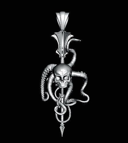 Pirate Jewelry Pendant 3D model 3D print model