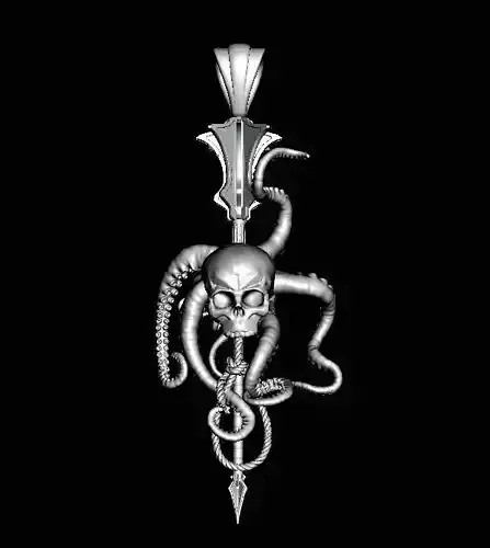 Pirate Jewelry Pendant 3D model