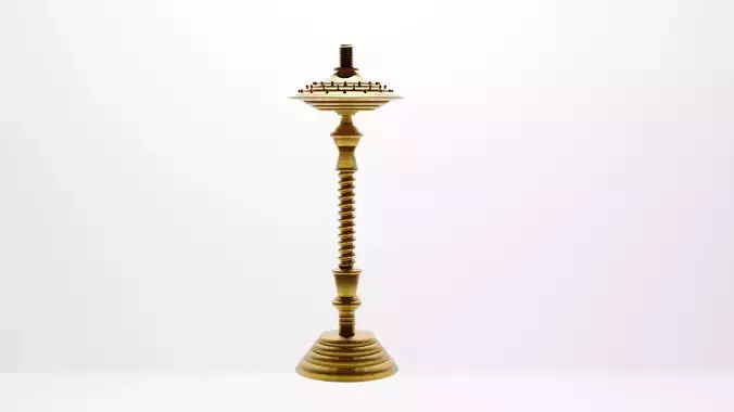 Candlestick brass lamp