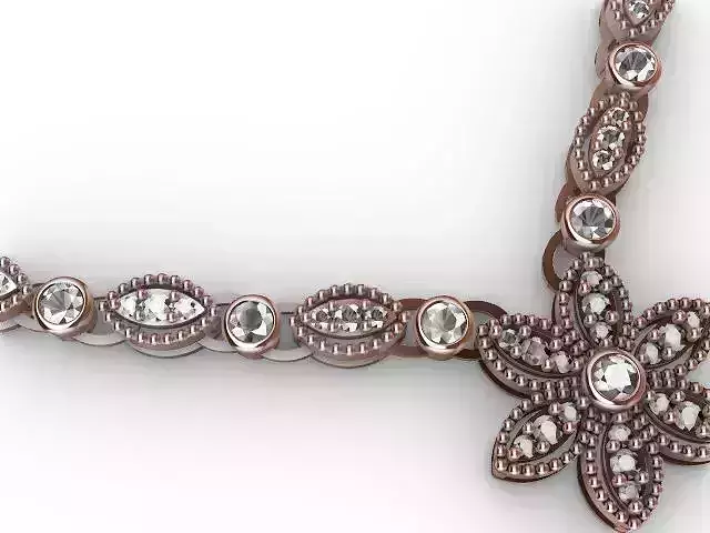 Diamond marquise necklace and clasp stl verified 3D print model Diamond marquise necklace and clasp stl verified 3D print model