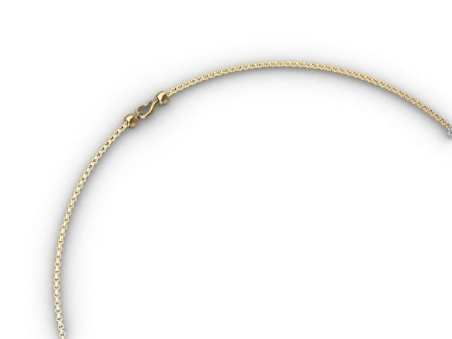 Diamond marquise necklace and clasp stl verified 3D print model_3