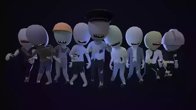 casual zombie characters