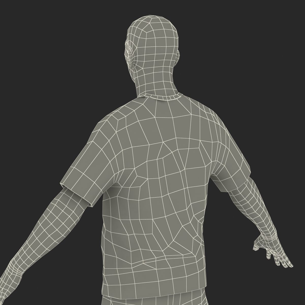 Soccer Player Generic Rigged for Maya 3D model_58