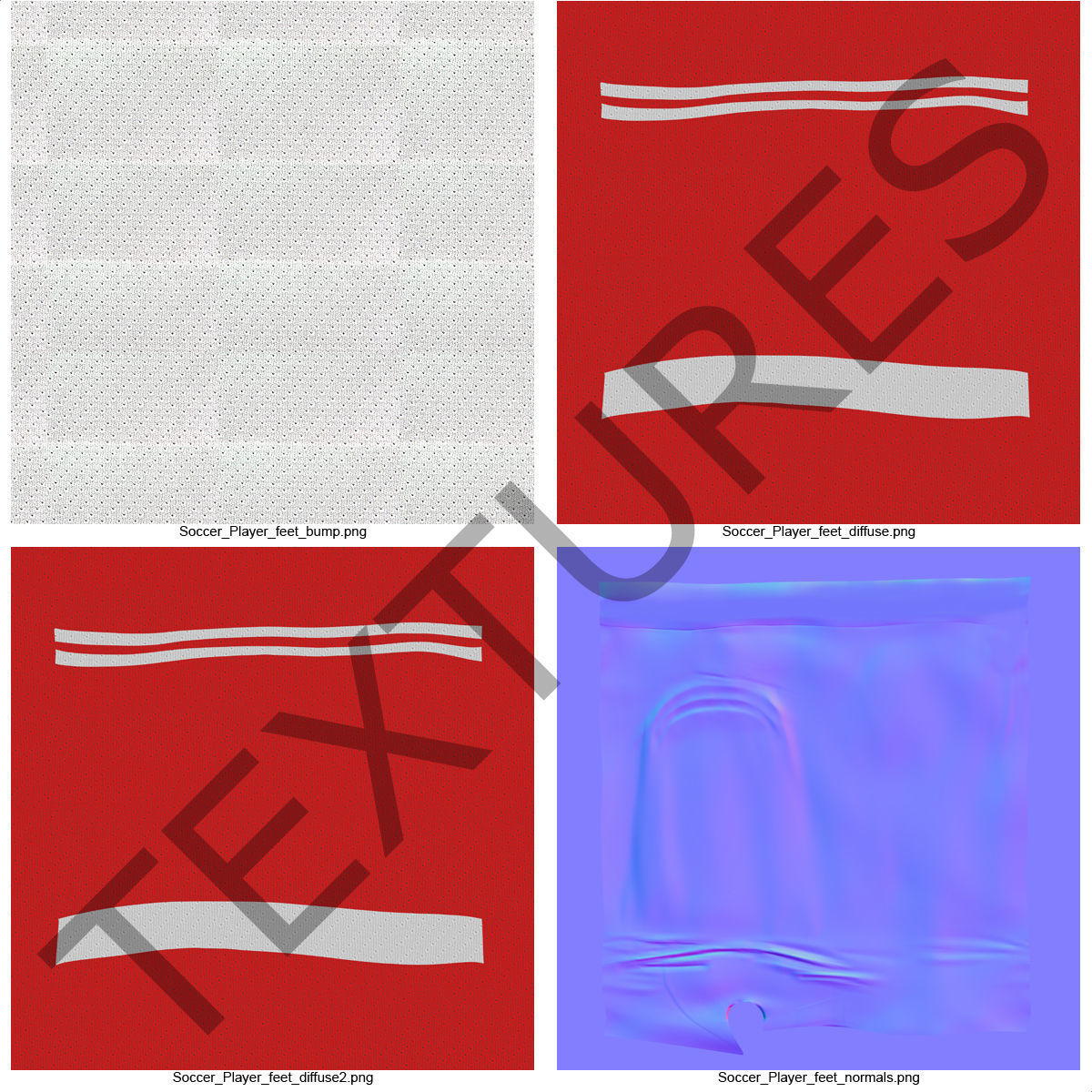 Soccer Player Generic Rigged for Maya 3D model_47