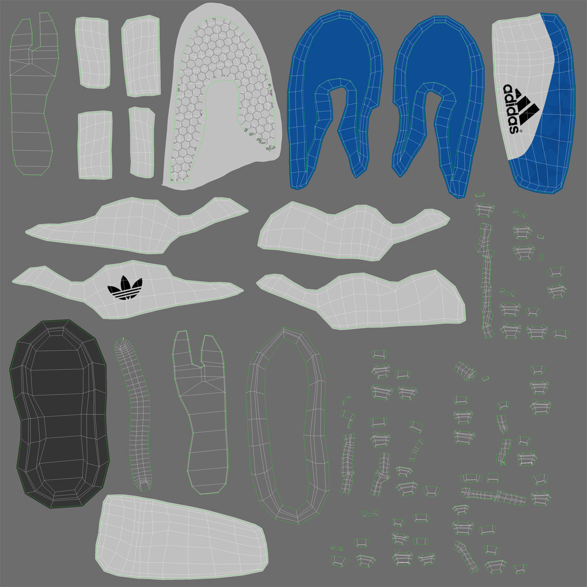 Soccer Player Generic Rigged for Maya 3D model_44