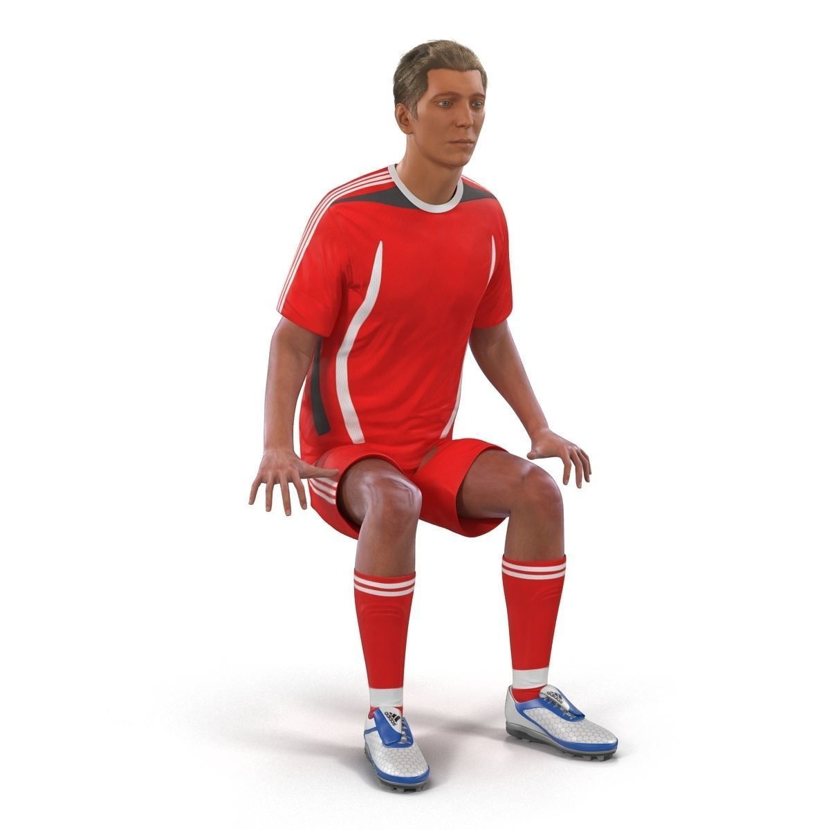 Soccer Player Generic Rigged for Maya 3D model_14