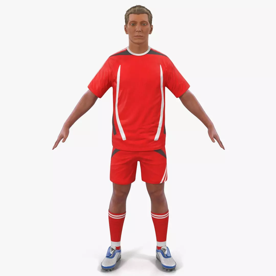 Soccer Player Generic Rigged for Maya 3D model_0