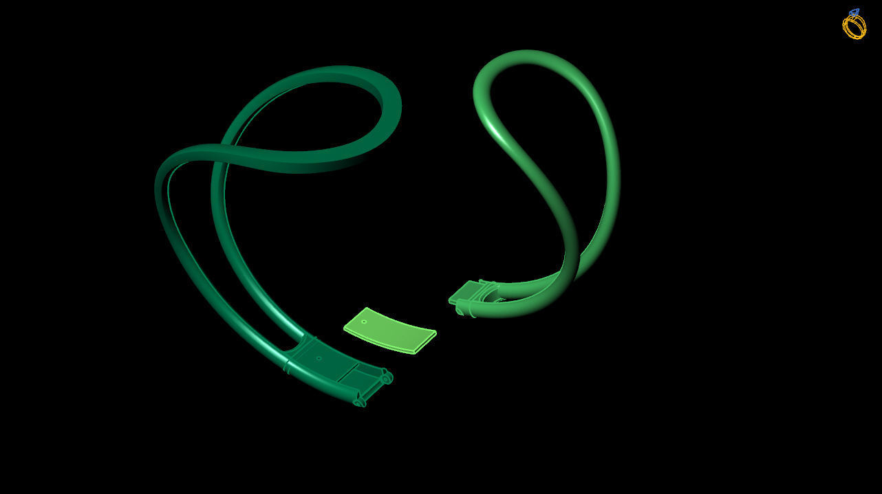 Delicate bracelet 3d print model - special lock system 3D print model_6