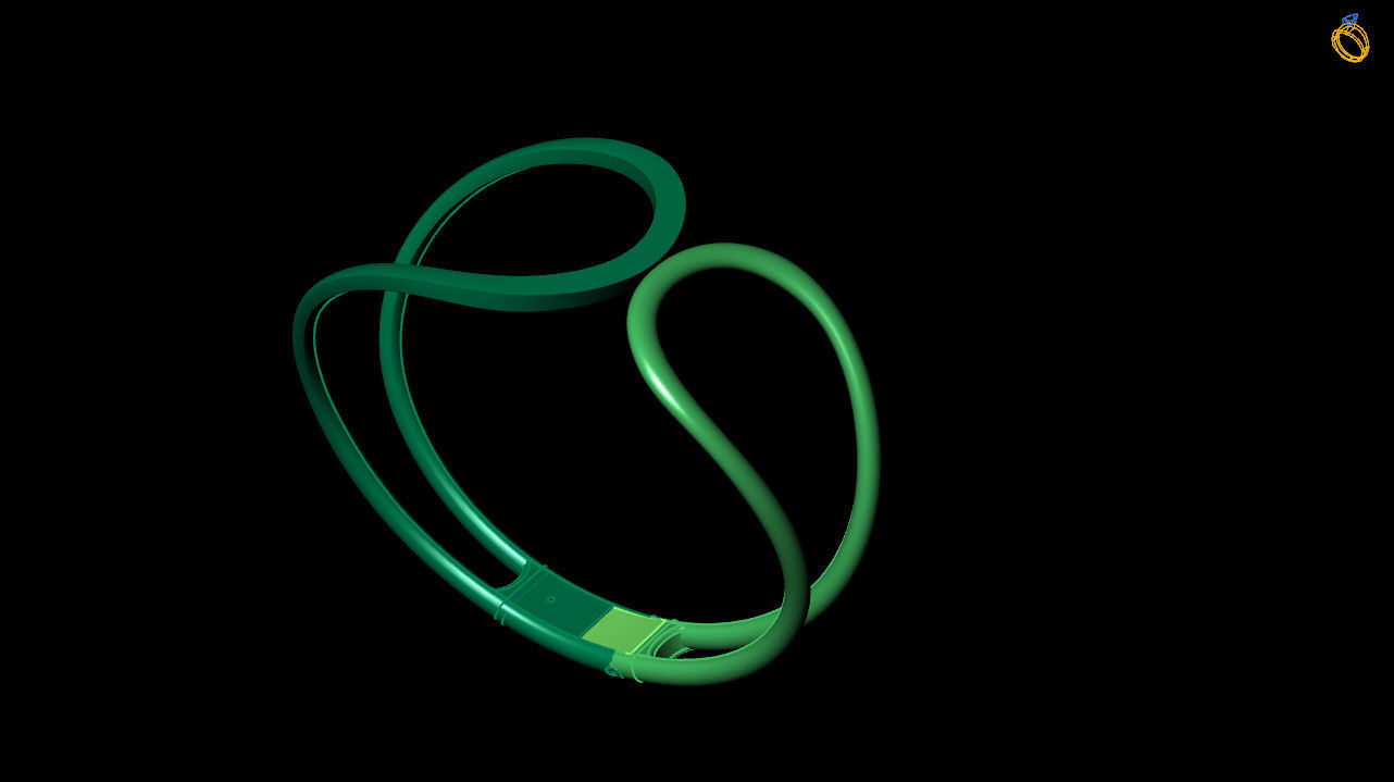Delicate bracelet 3d print model - special lock system 3D print model_3