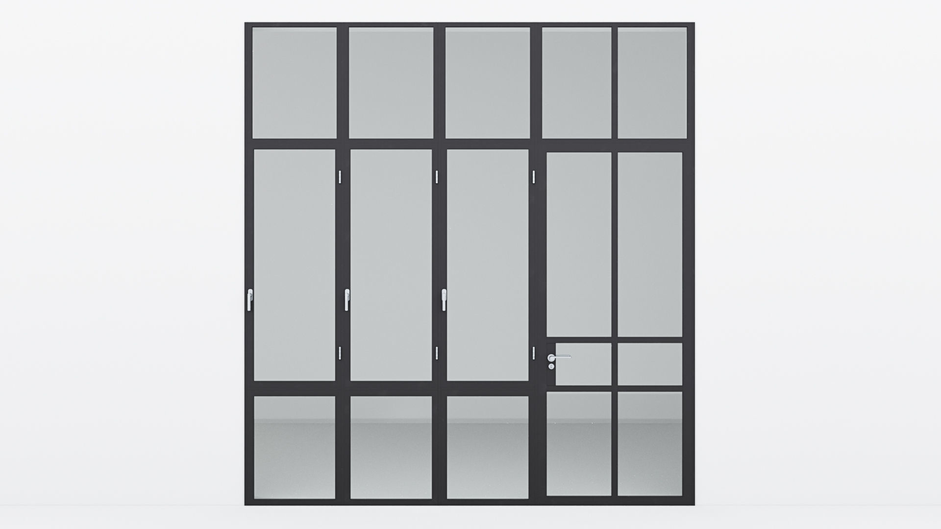Aluminium door 18 3D model_1