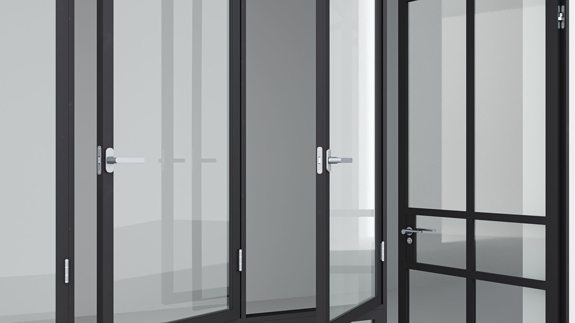 Aluminium door 18 3D model_4