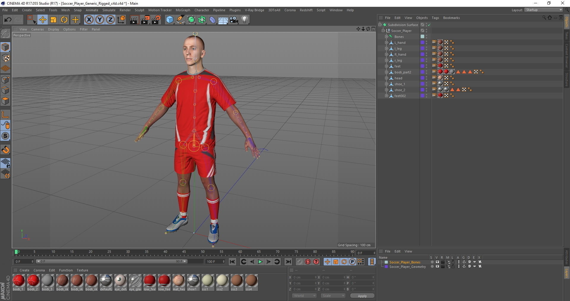 Soccer Player Generic Rigged for Cinema 4D 3D model_70