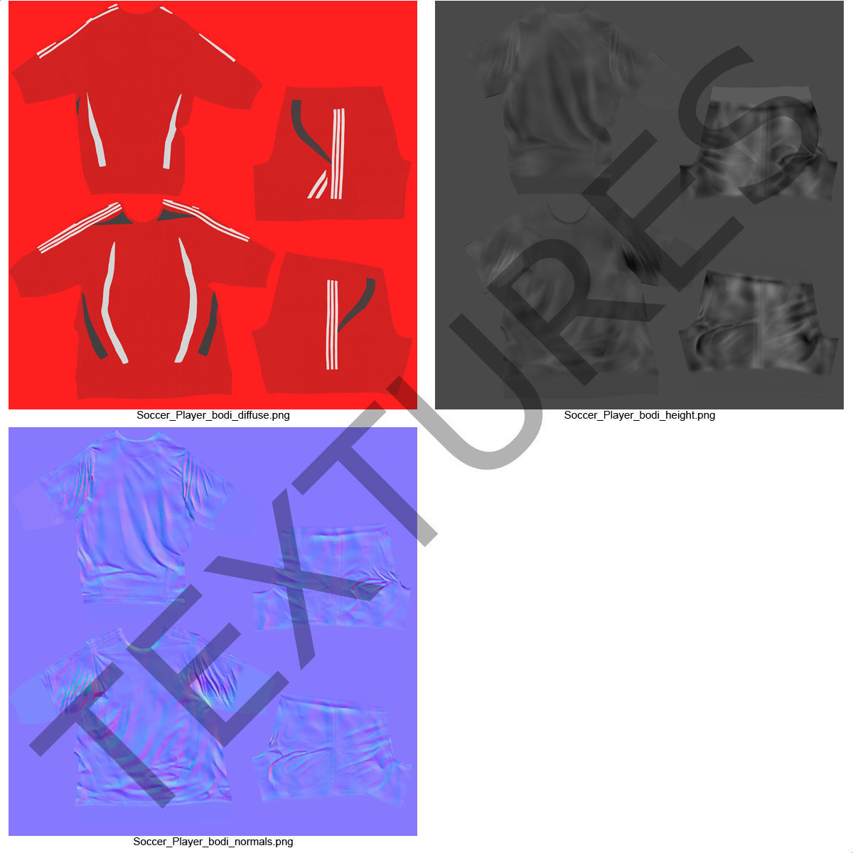 Soccer Player Generic Rigged for Cinema 4D 3D model_45