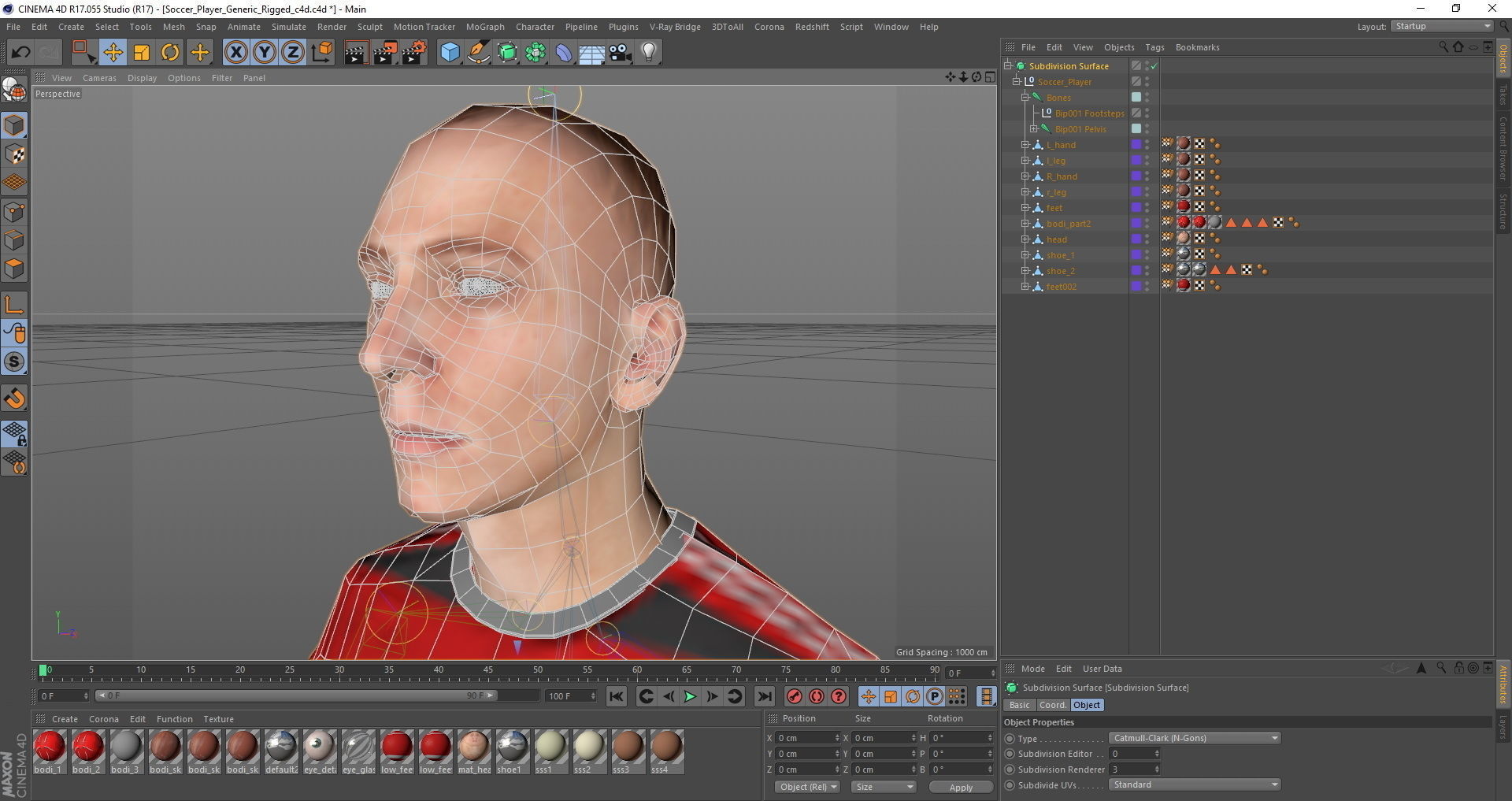 Soccer Player Generic Rigged for Cinema 4D 3D model_72