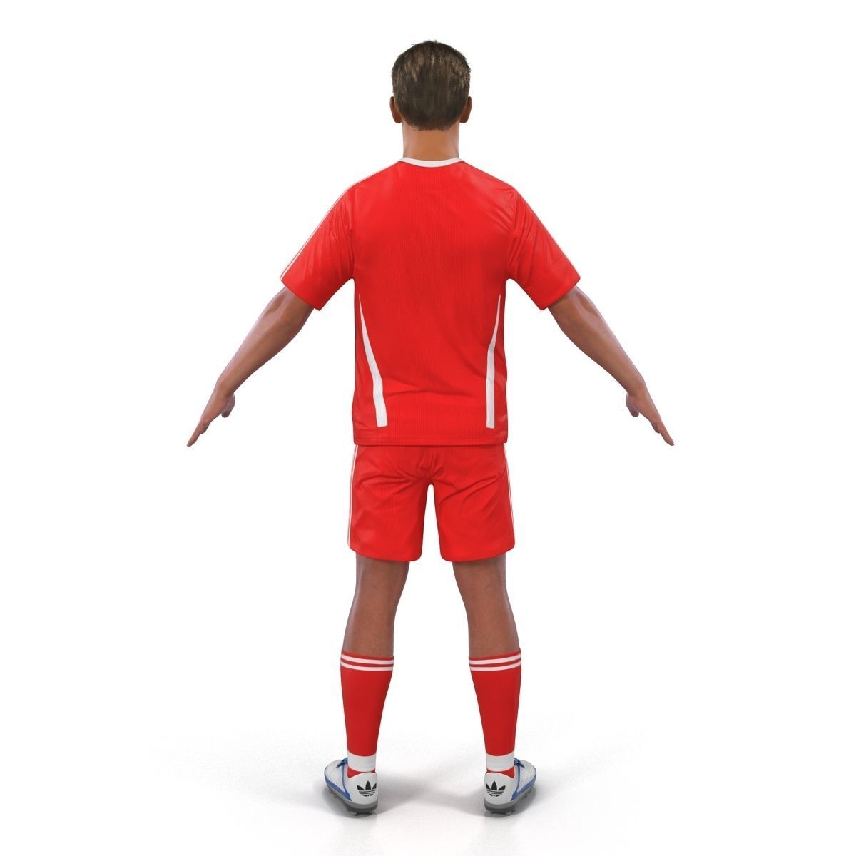 Soccer Player Generic Rigged for Cinema 4D 3D model_7