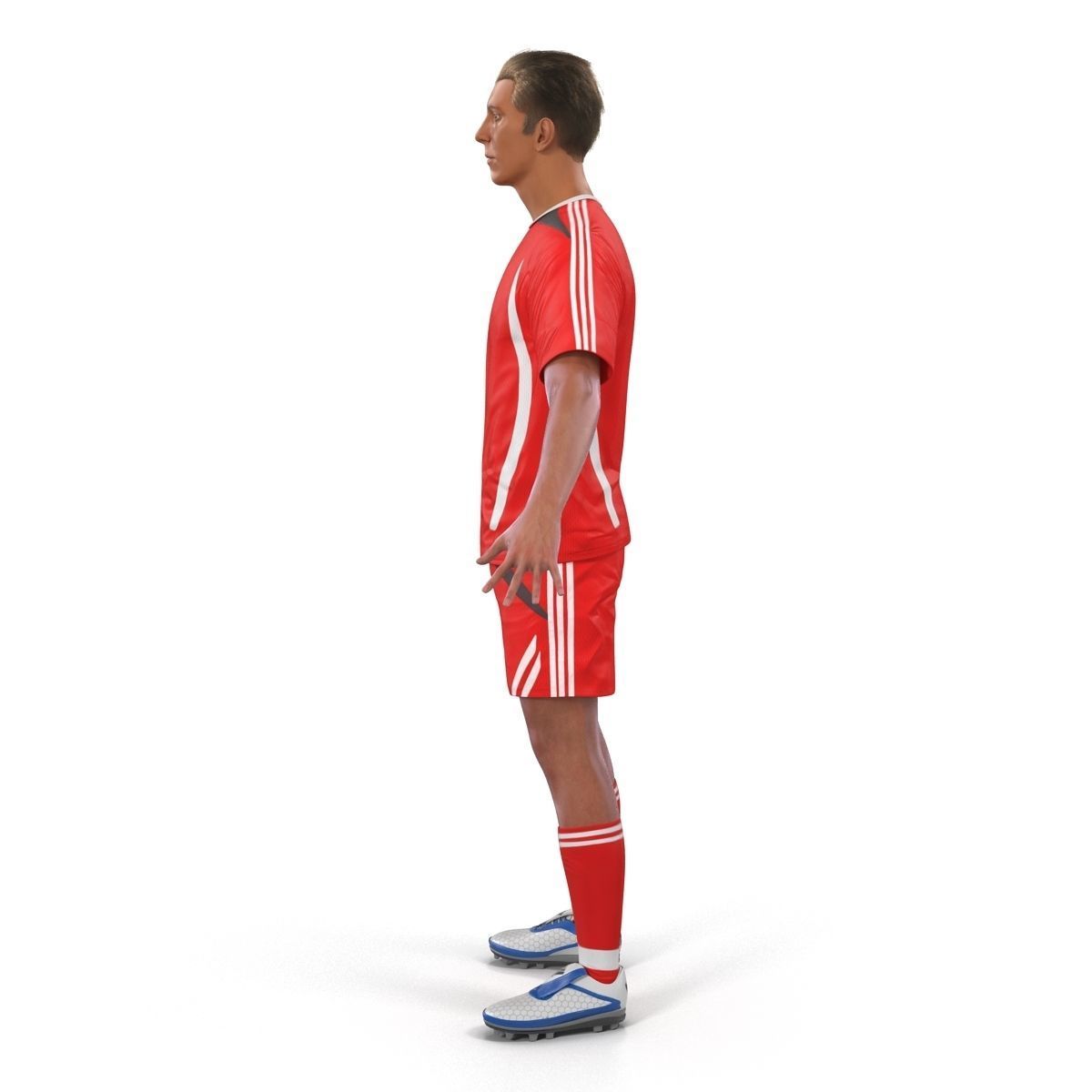 Soccer Player Generic Rigged for Cinema 4D 3D model_9