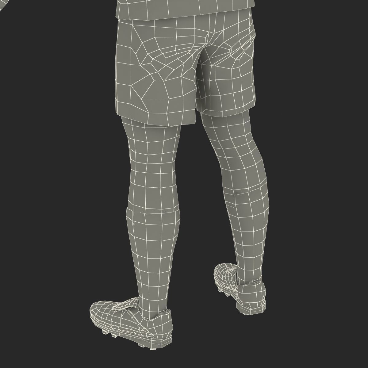 Soccer Player Generic Rigged for Cinema 4D 3D model_62