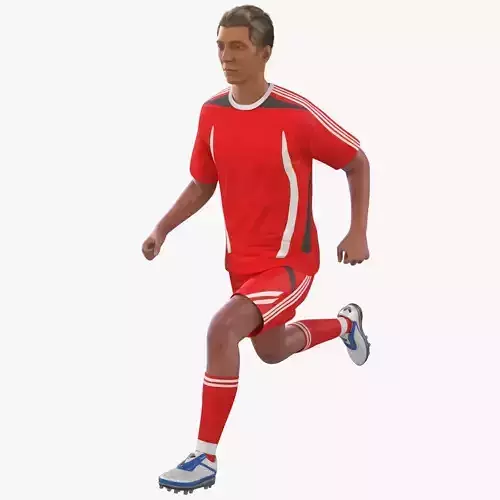 Soccer Player Generic Rigged for Cinema 4D 3D model
