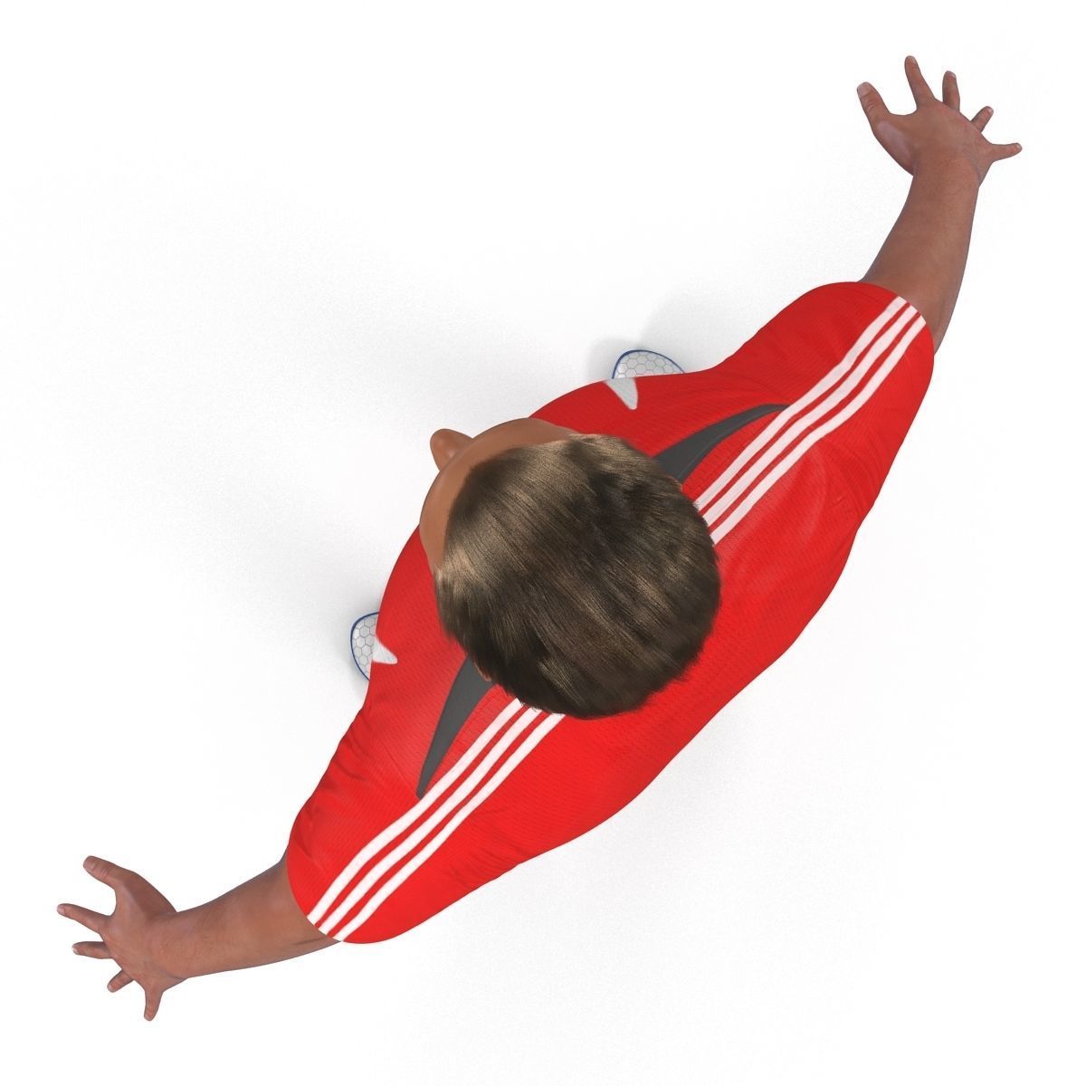 Soccer Player Generic Rigged for Cinema 4D 3D model_11