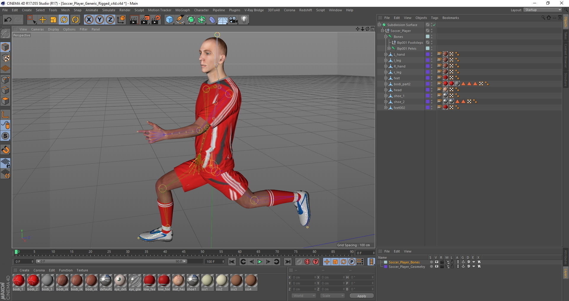 Soccer Player Generic Rigged for Cinema 4D 3D model_73