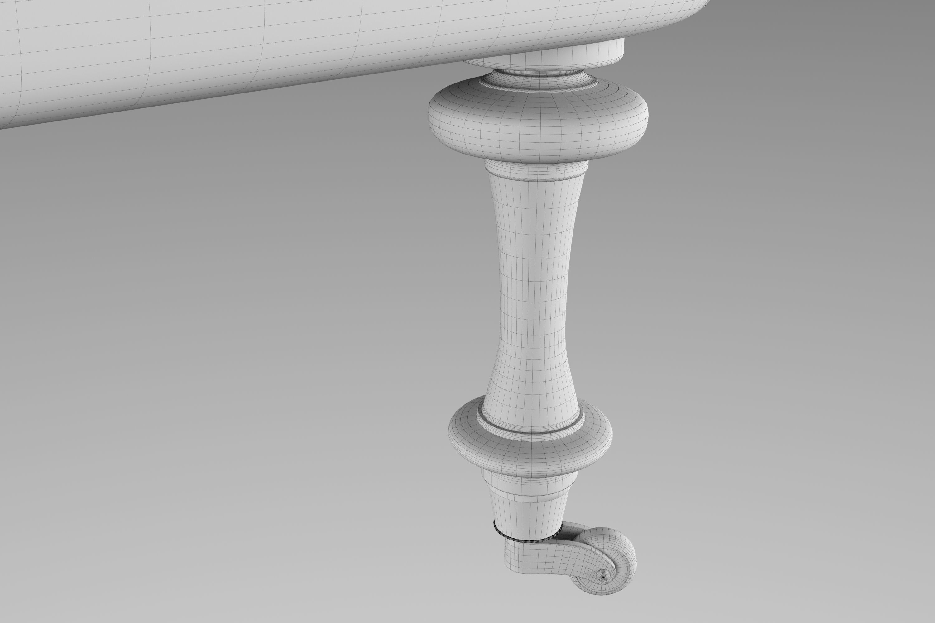 3d model Tristen Square Ottoman with Tray 3D model_5