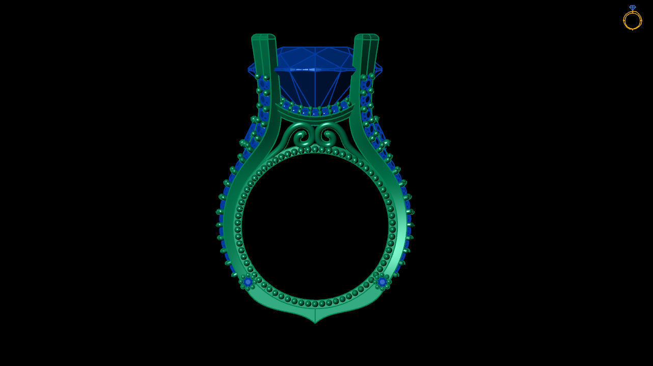 Diamond solitaire ring - Wedding ring 3d print file 3D print model_4
