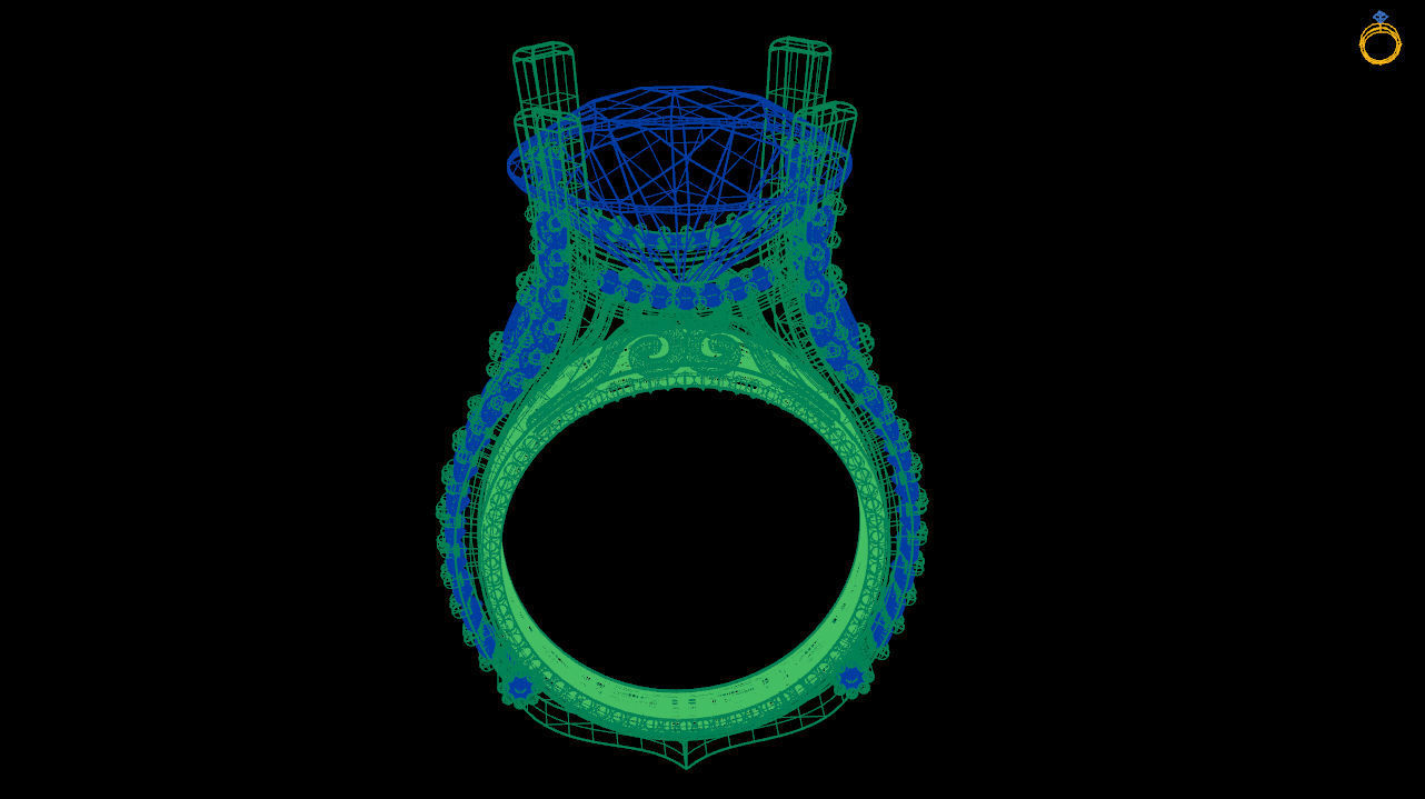 Diamond solitaire ring - Wedding ring 3d print file 3D print model_6
