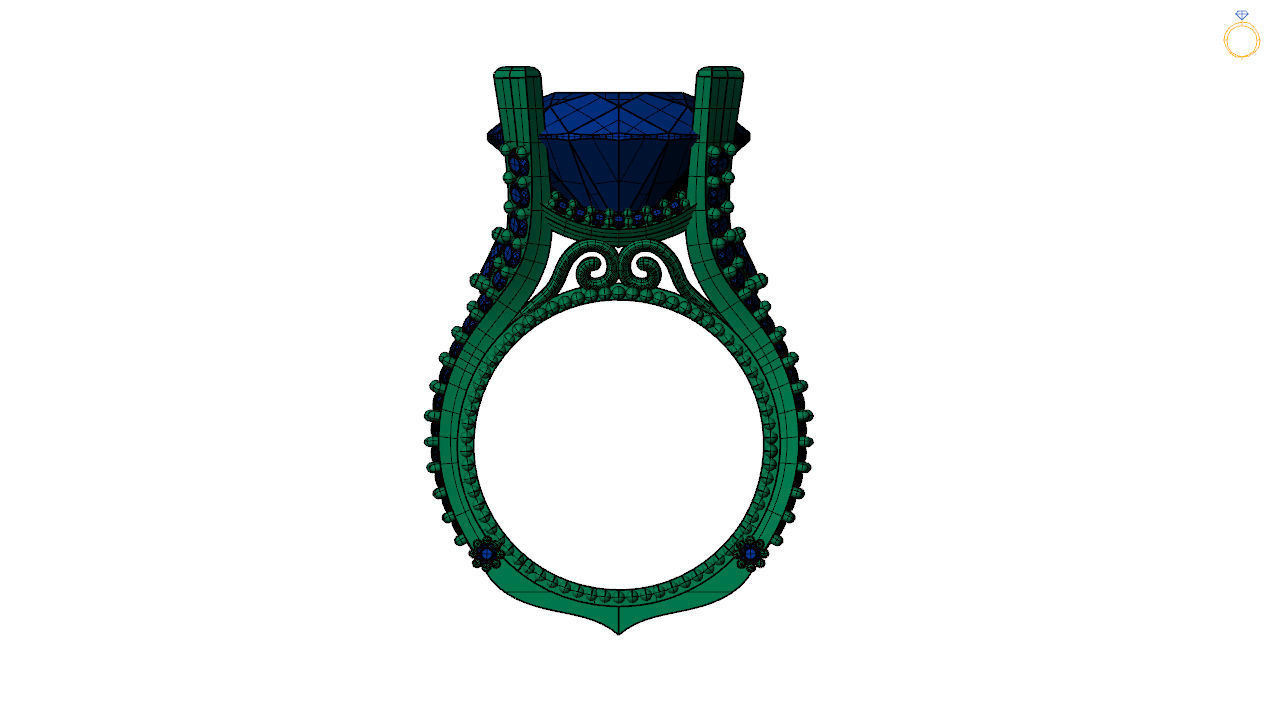 Diamond solitaire ring - Wedding ring 3d print file 3D print model_12