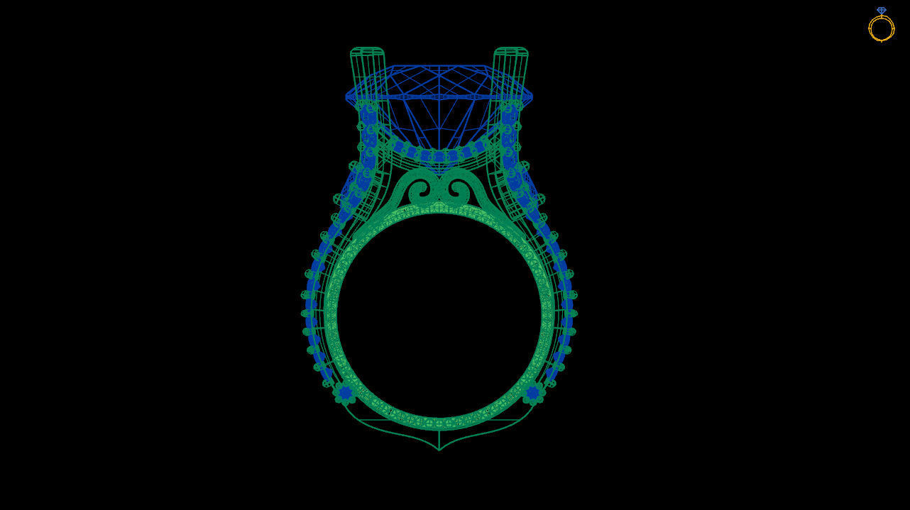 Diamond solitaire ring - Wedding ring 3d print file 3D print model_8