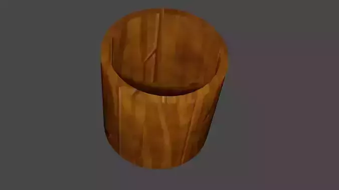 Low Poly Wooden Cup